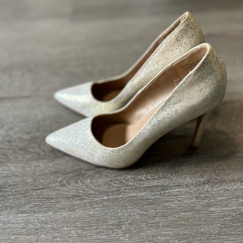 Sparkling Cream High Charlotte Russe Heels